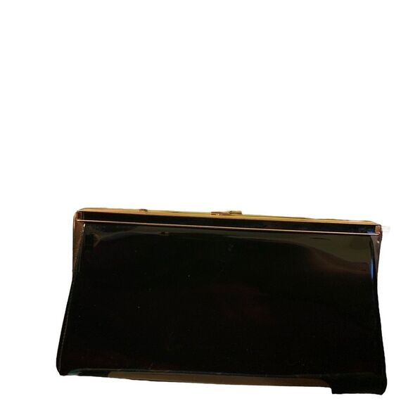 Andé Vintage Black Shiny Clutch Wristlet HandBag - Picture 7 of 10